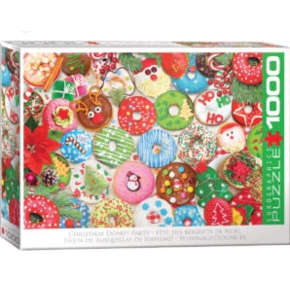 Eurographics Christmas Donut Party 1000 pc Jigsaw Puzzle - Picture 1 of 5